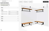Screenshot von einem Garderoben Konfigurator.