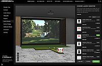 Screenshot of a golf simulator configurator