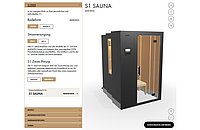 Screenshot of a sauna configurator.