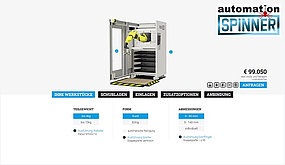 Screenshot of a Robox brand machine configurator