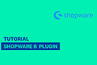 Shopware 6 Logo auf grünem Hintergrund.